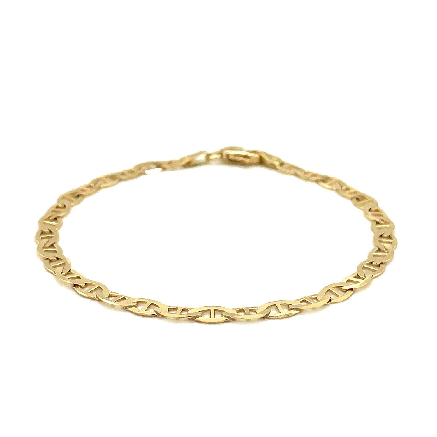 4.5mm 10k Yellow Gold Mariner Link Bracelet-1