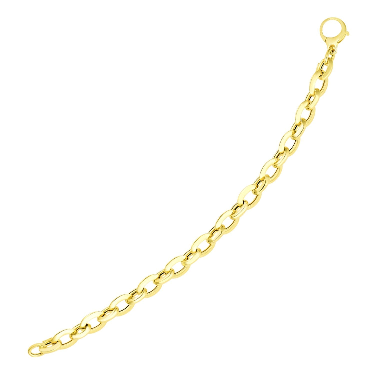 14k Yellow Gold Cable Chain Design Bracelet-0