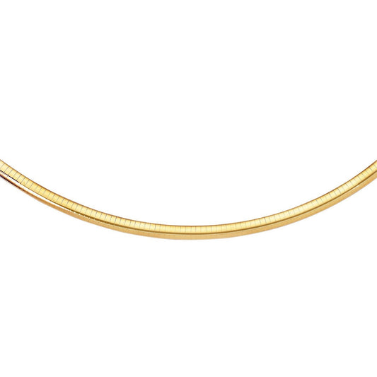 6.0 mm 14k Yellow Gold Classic Omega Bracelet-0