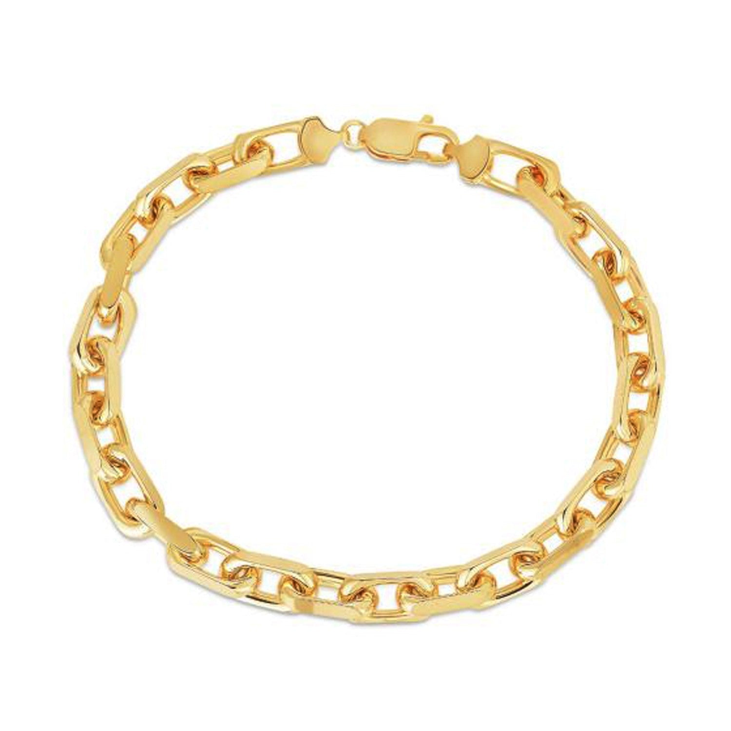 6.1mm 14k Yellow Gold French Cable Chain Bracelet-1