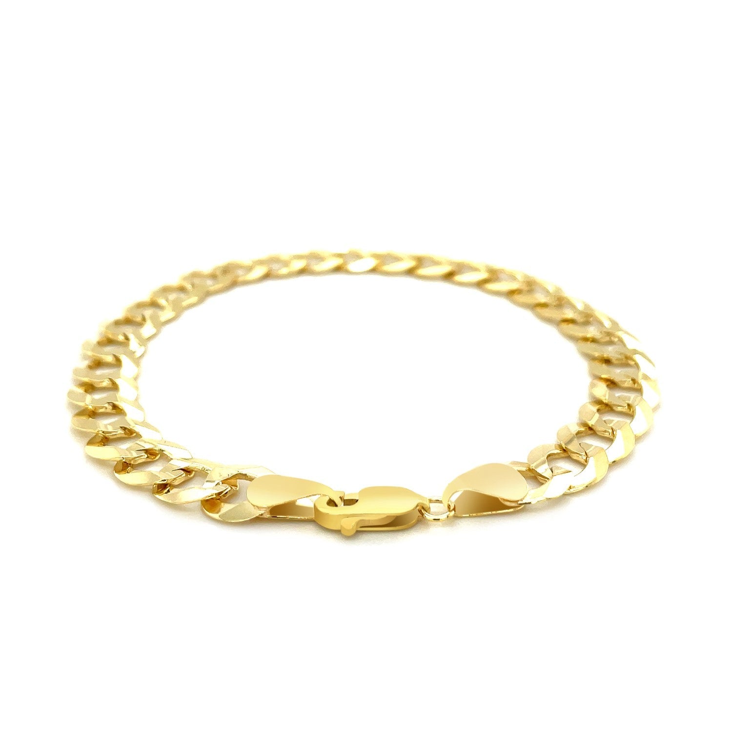 8.2mm 10k Yellow Gold Curb Bracelet-1