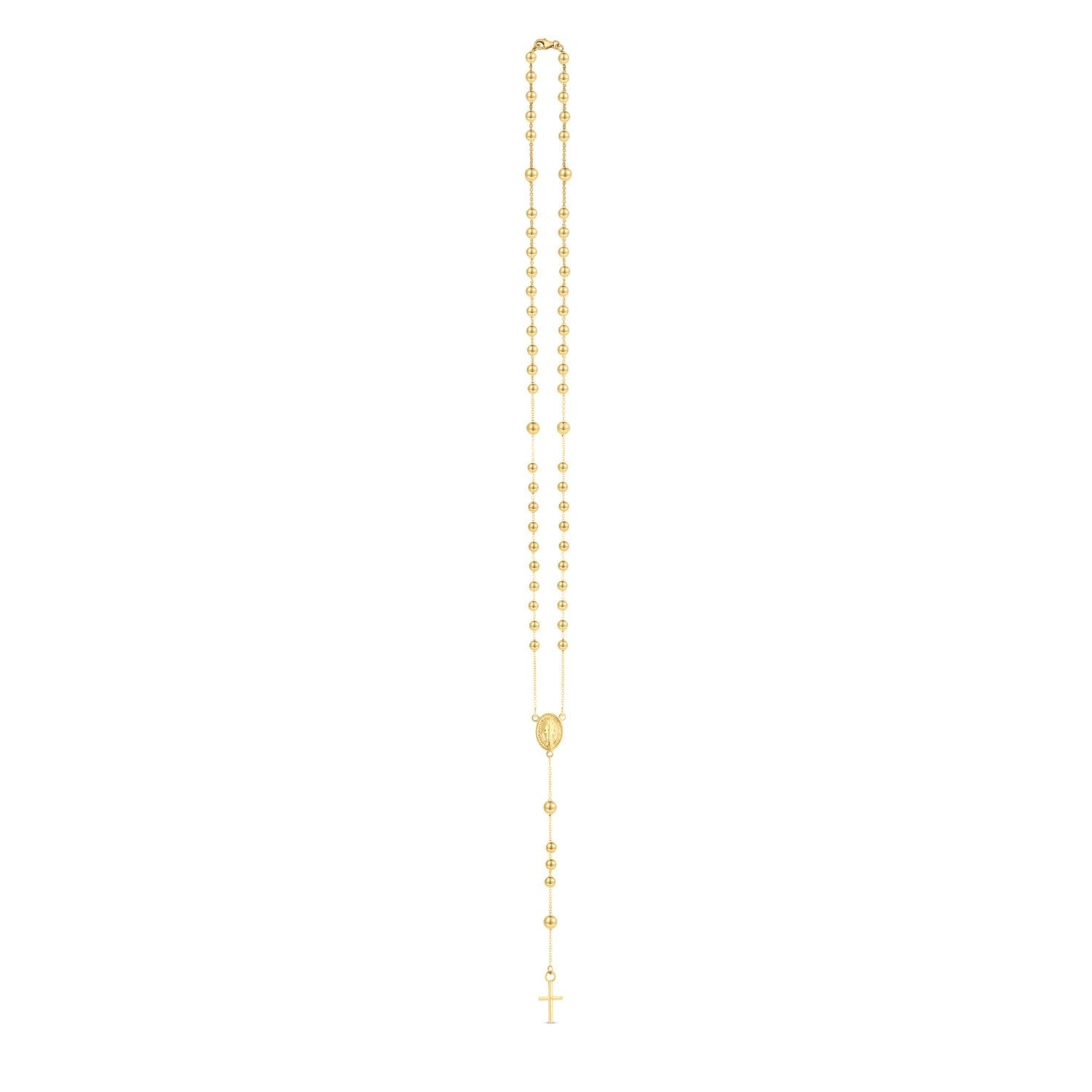 14K Yellow Gold Rosary Necklace-2