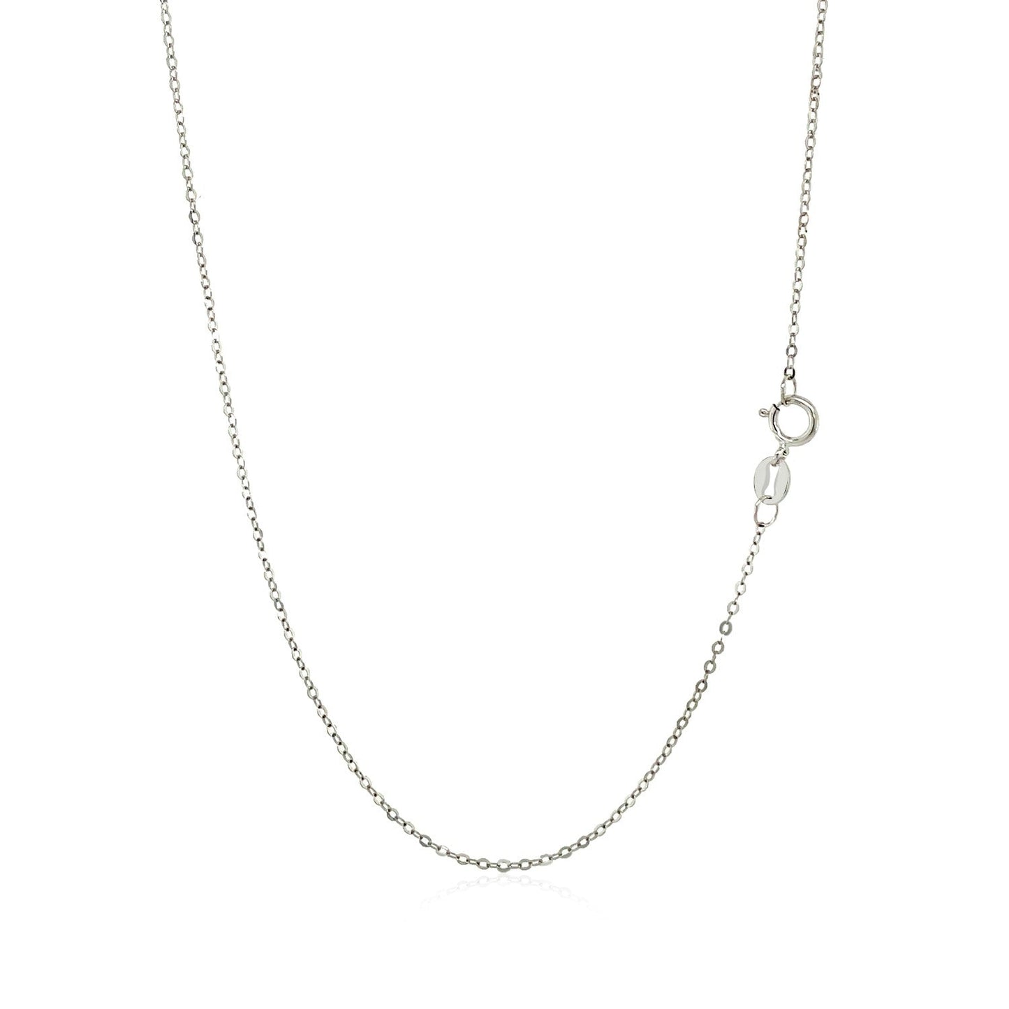 14k White Gold Polished Mini Heart Necklace-2