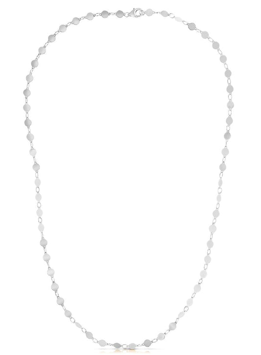 14k White Gold Necklace with Polished Circles-0