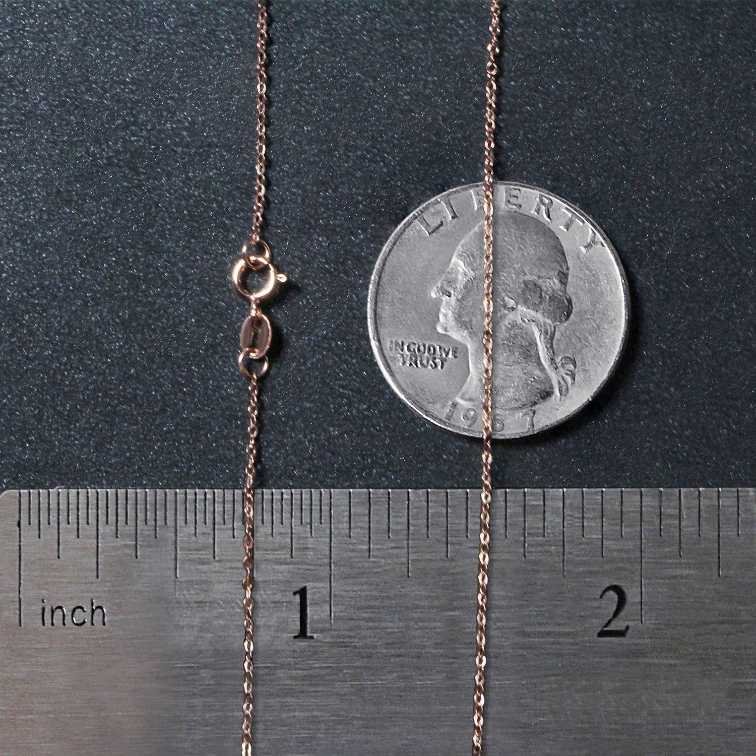 14k Rose Gold Polished Mini Heart Necklace-3