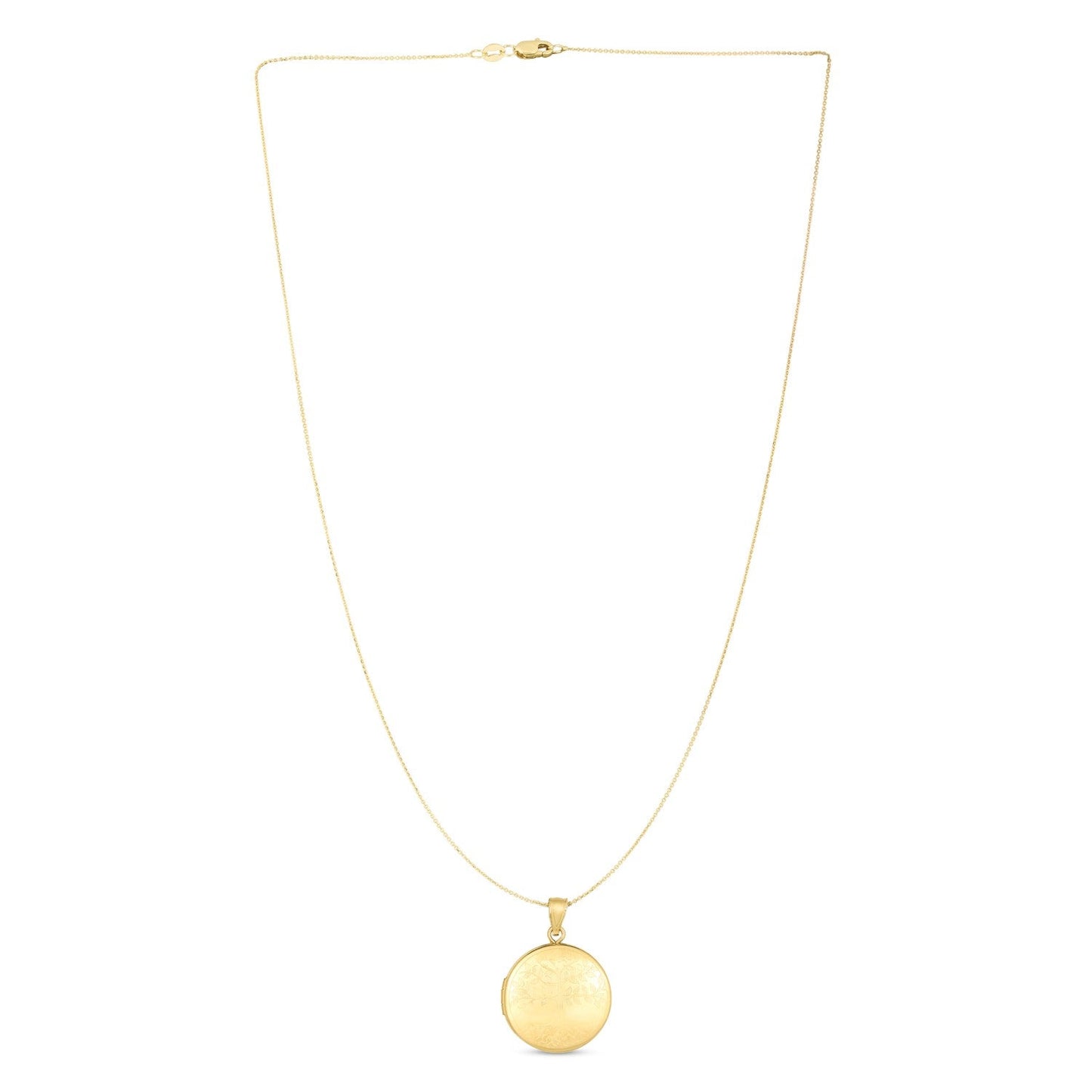 14k Yellow Gold Tree of Life Locket Necklace-0