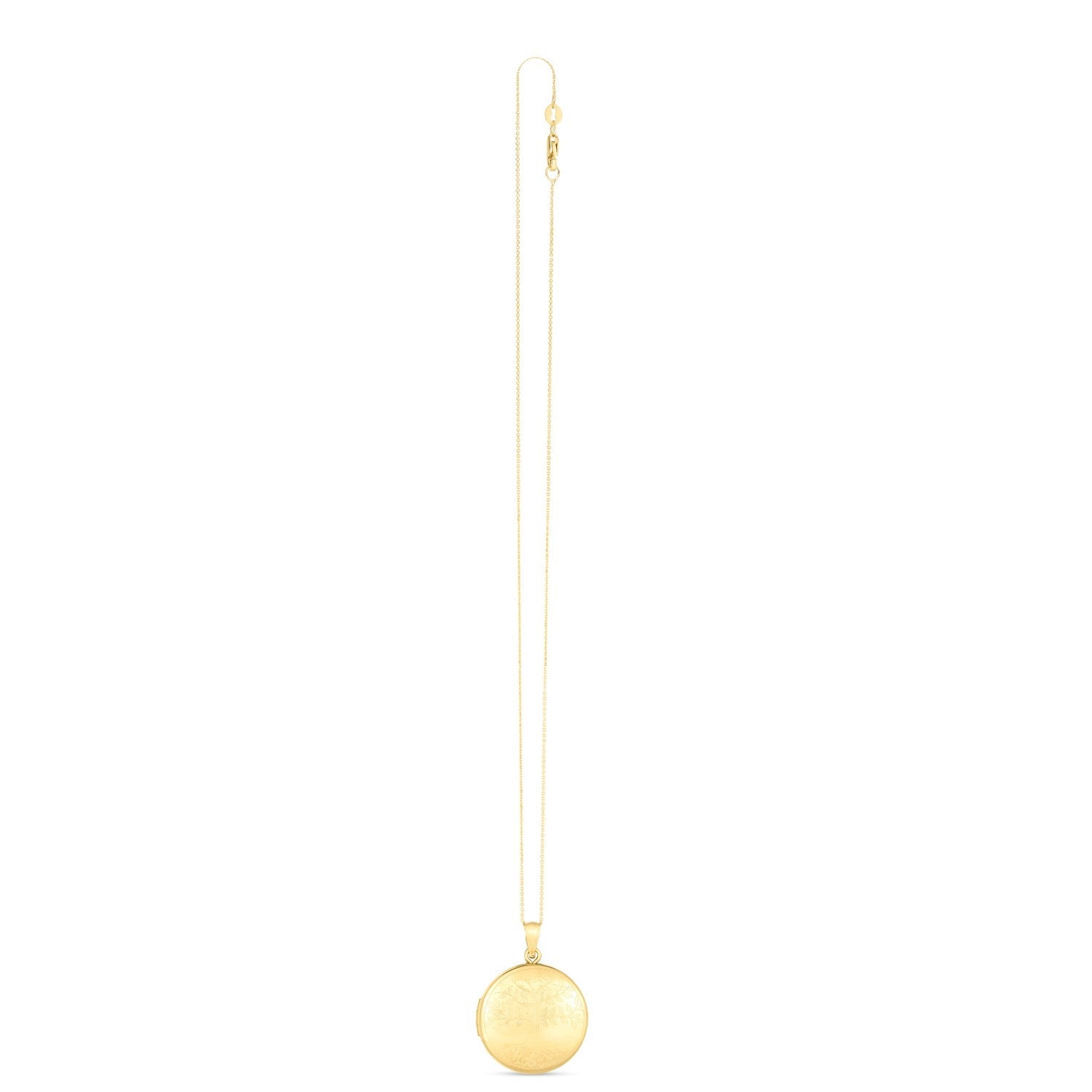 14k Yellow Gold Tree of Life Locket Necklace-1