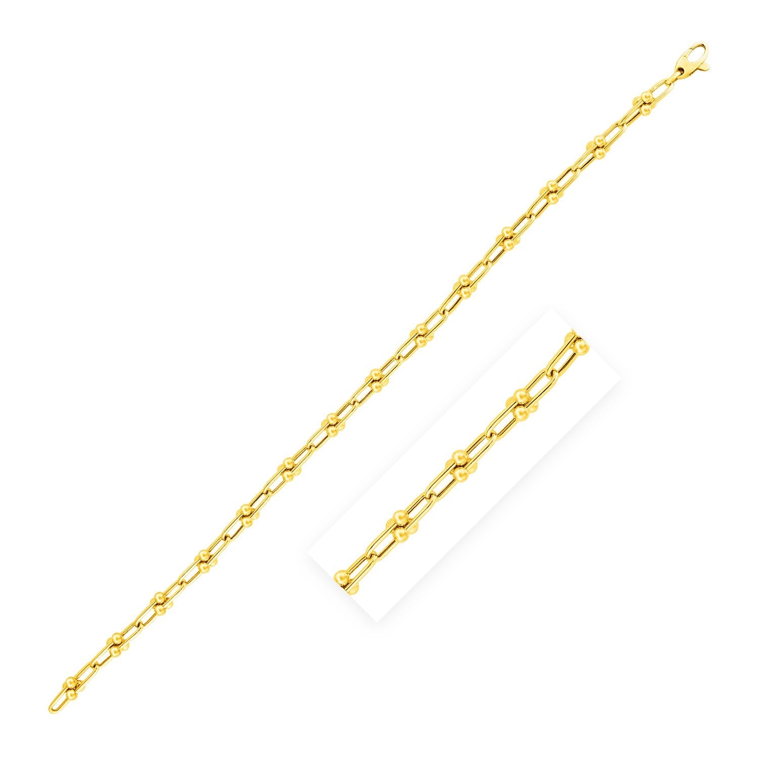 14k Yellow Gold 7 1/2 inch Jax Chain Bracelet-0