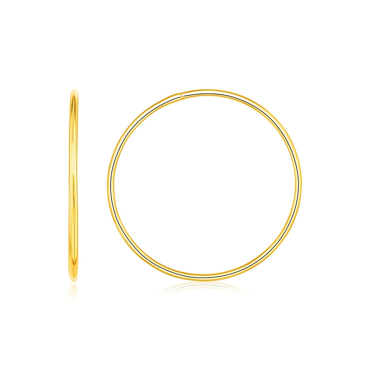 Endless Hoop Style Earrings in 14K Yellow Gold-0