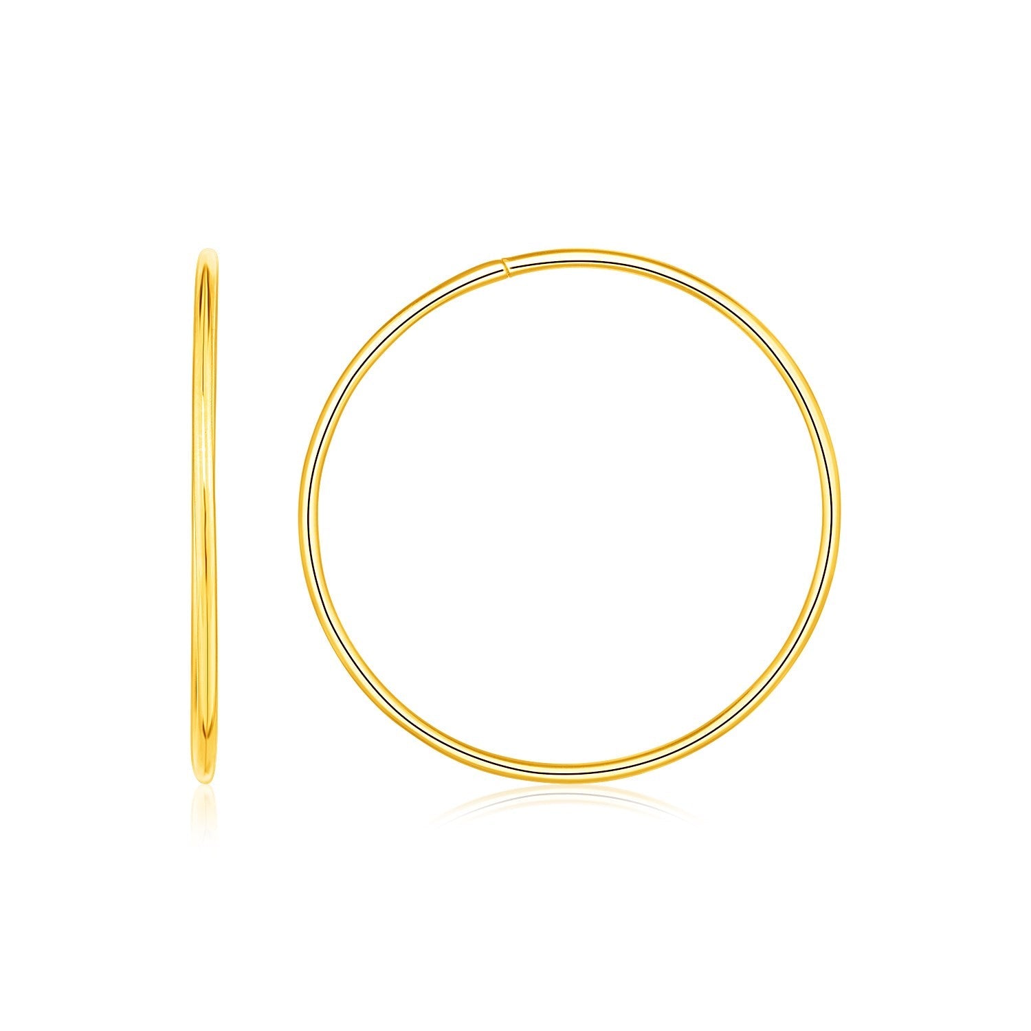 Endless Hoop Style Earrings in 14K Yellow Gold-0