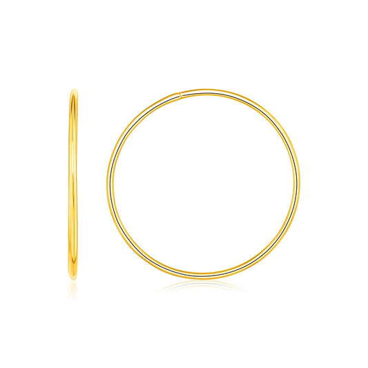 Endless Hoop Style Earrings in 14K Yellow Gold-0