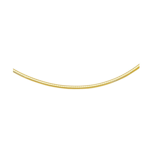 3.0 mm 14k Yellow Gold Classic Omega Bracelet-0