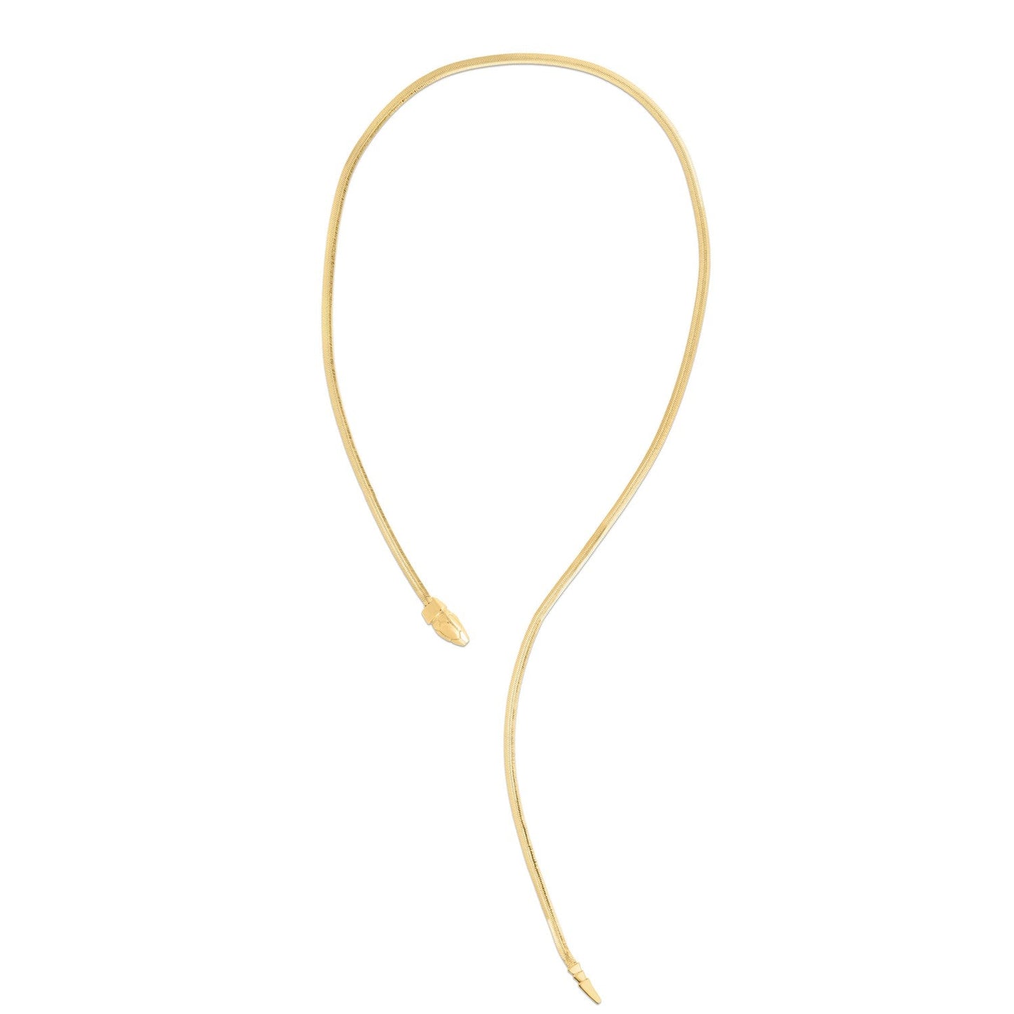14k Yellow Gold Serpent Necklace-1