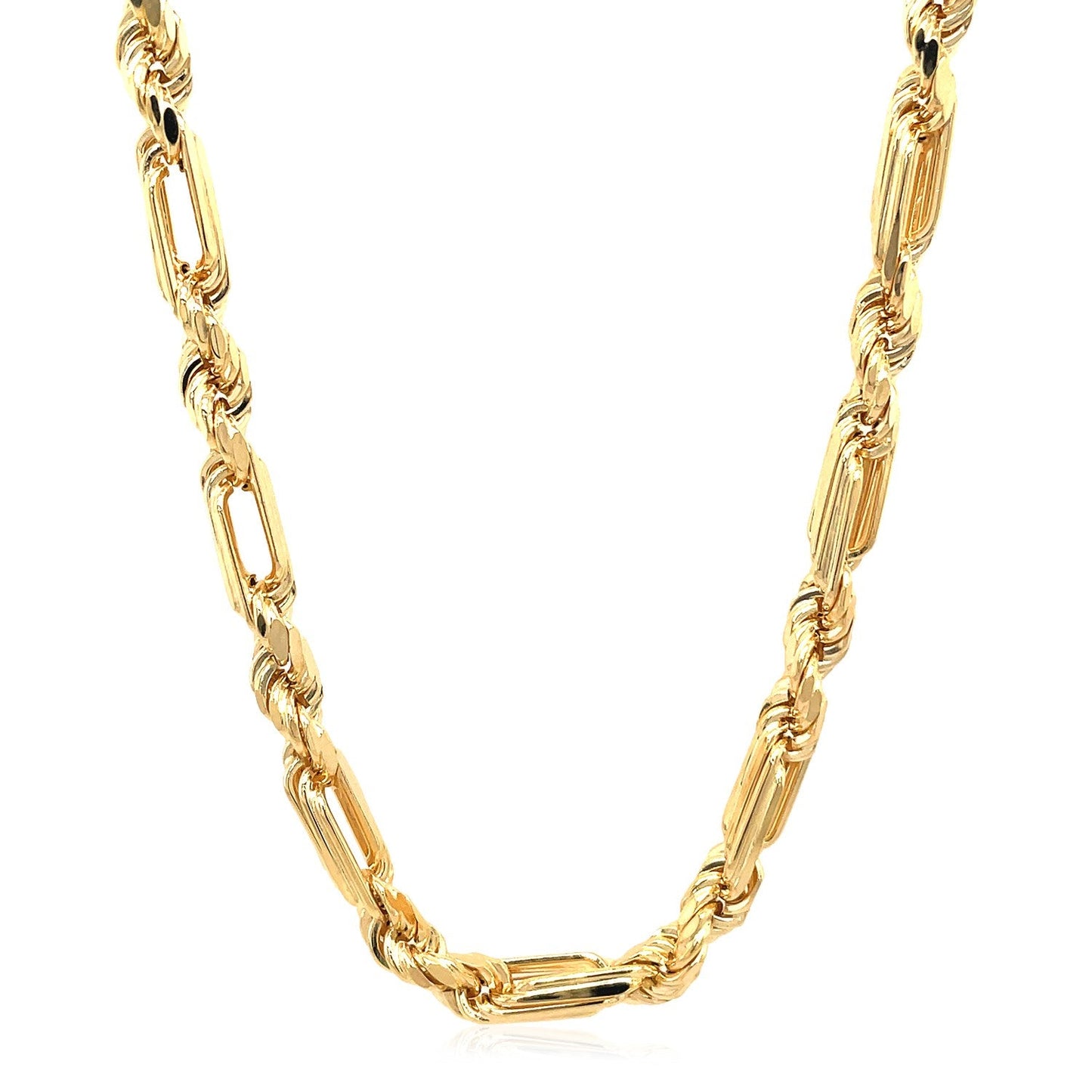 14k Yellow Gold Figaro Chain Necklace-1