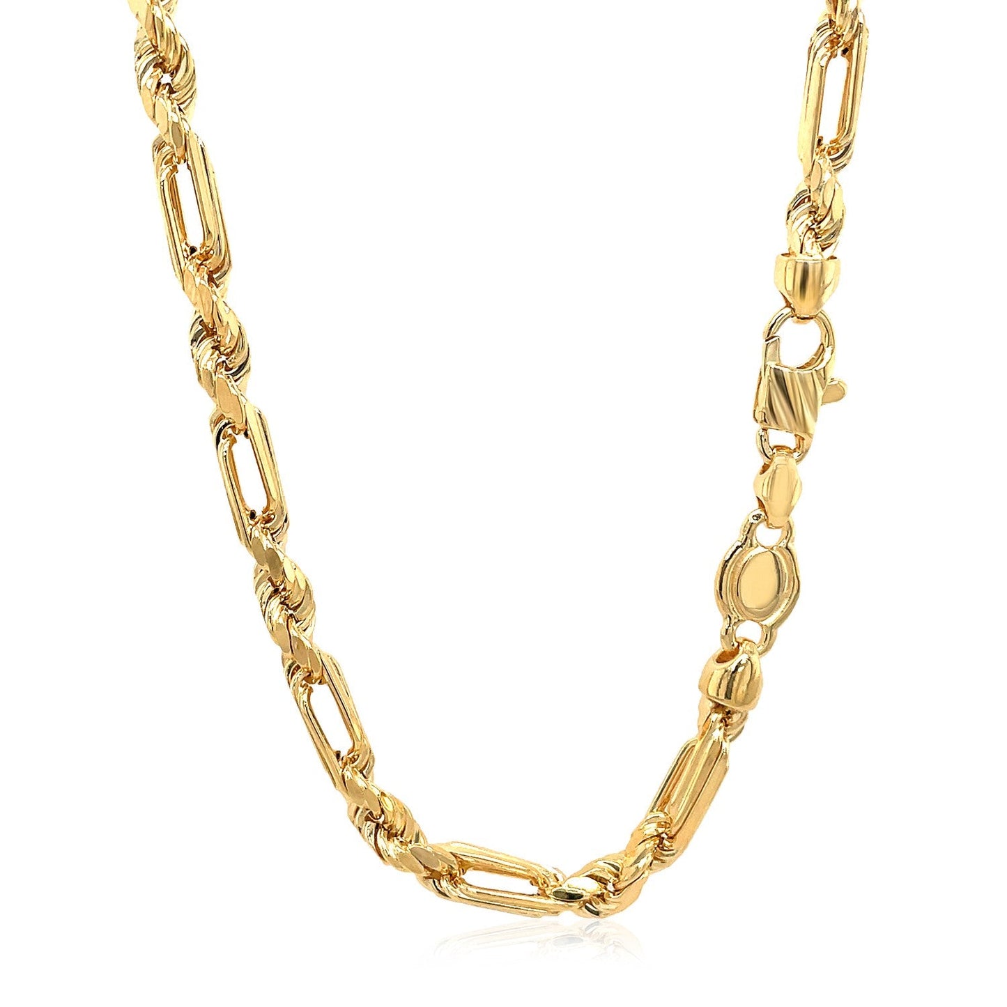 14k Yellow Gold Figaro Chain Necklace-2