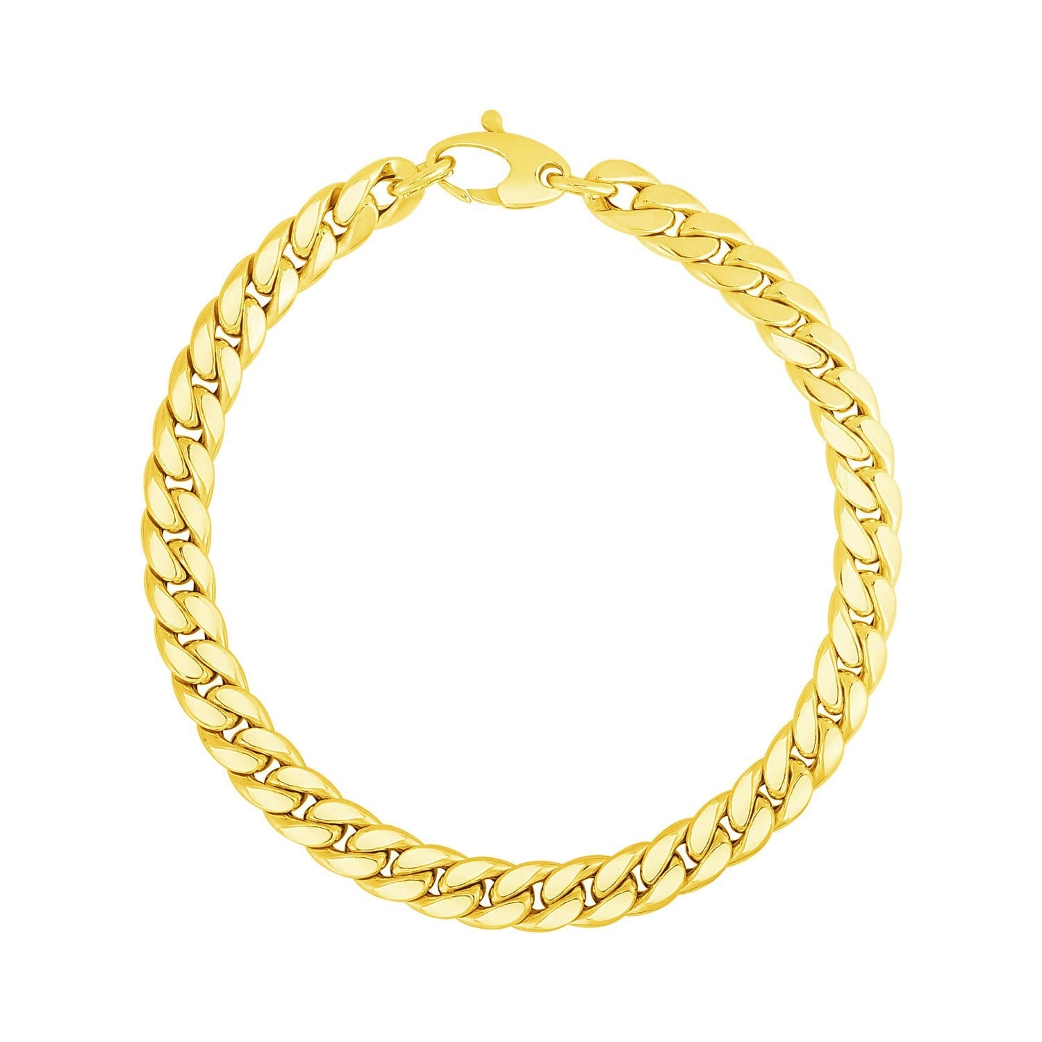 14K Yellow Gold Cuban Link Bracelet-0