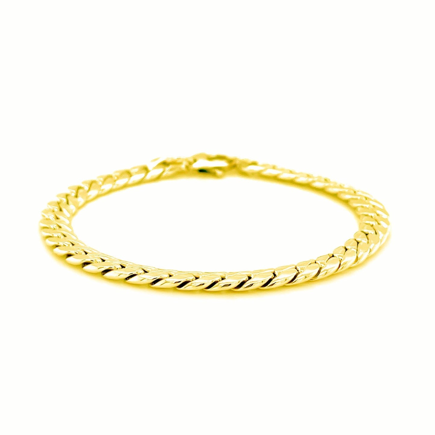 14K Yellow Gold Cuban Link Bracelet-1