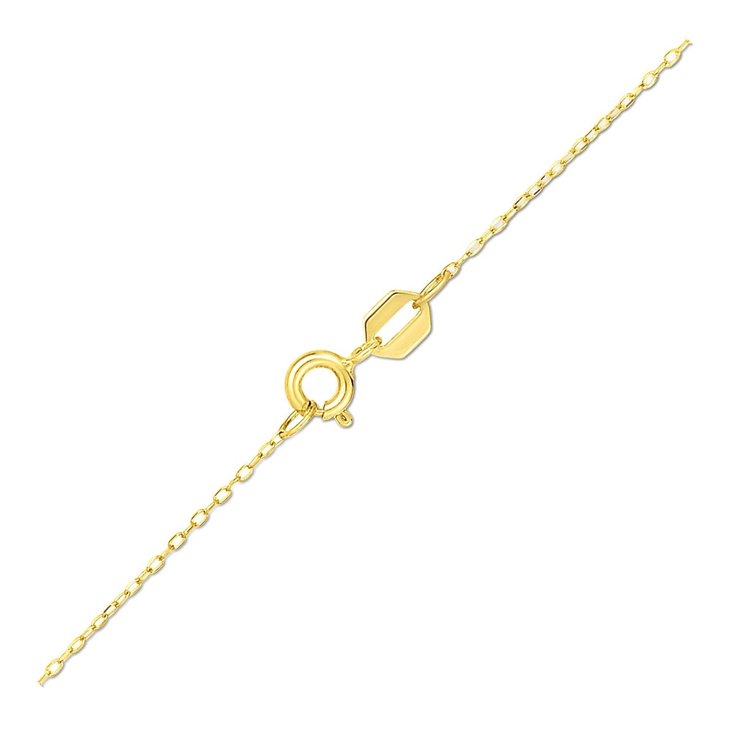 14K Yellow Gold Four Leaf Clover Necklace-2