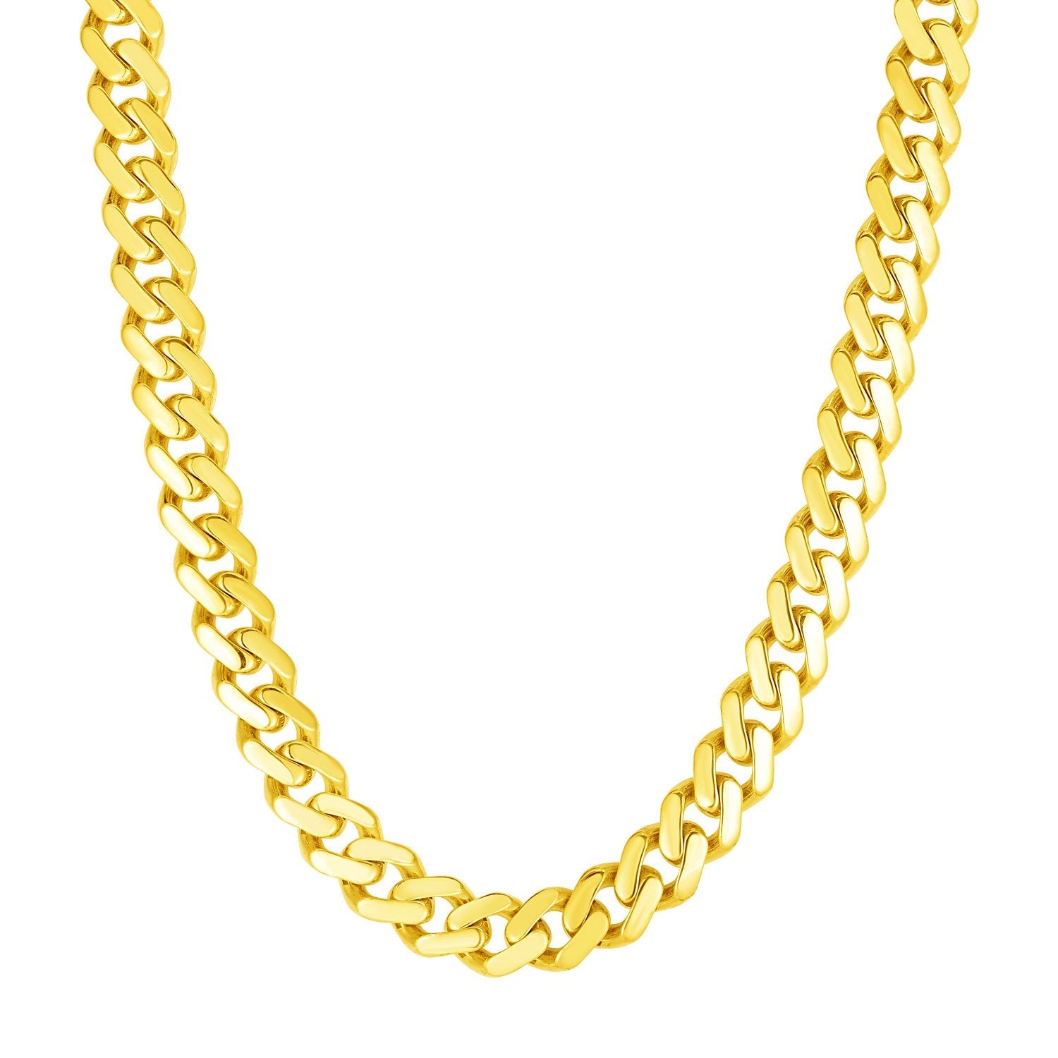 14k Yellow Gold 22 inch Polished Curb Chain Necklace-0
