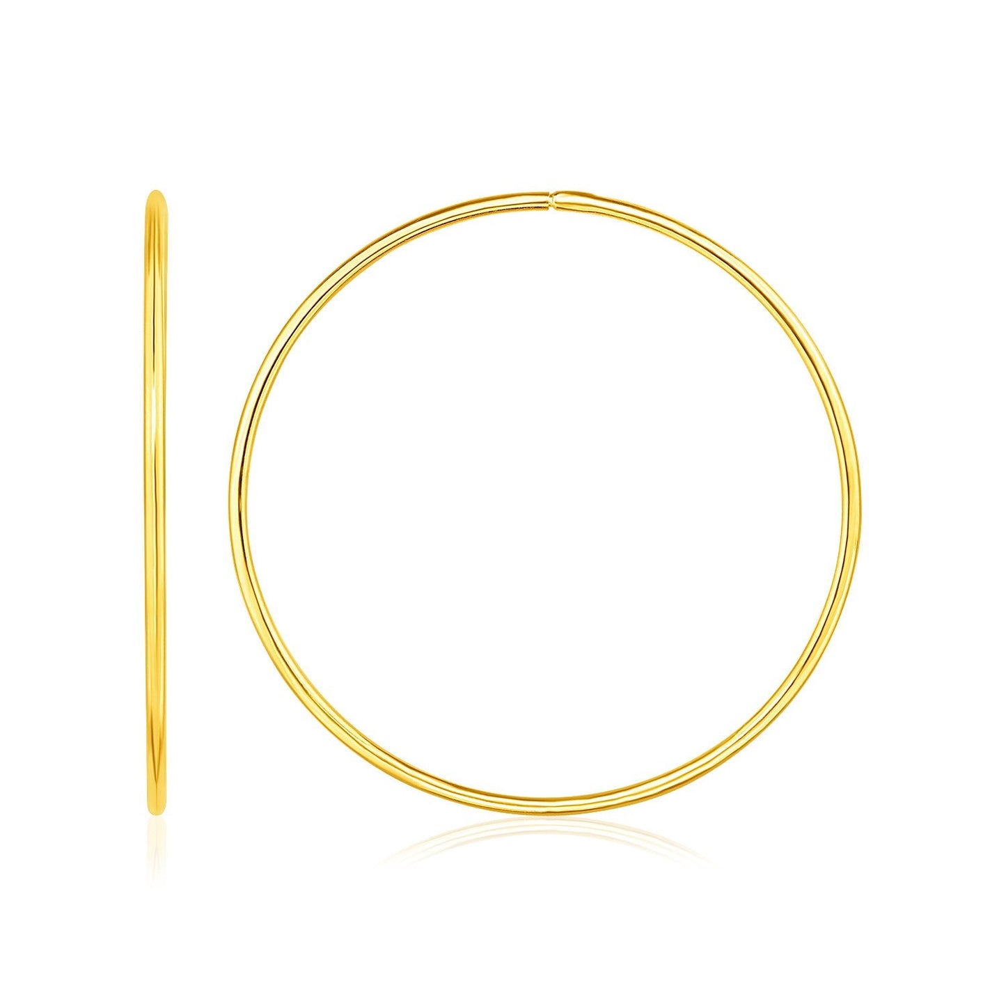 Endless Hoop Style Earrings in 14K Yellow Gold-0