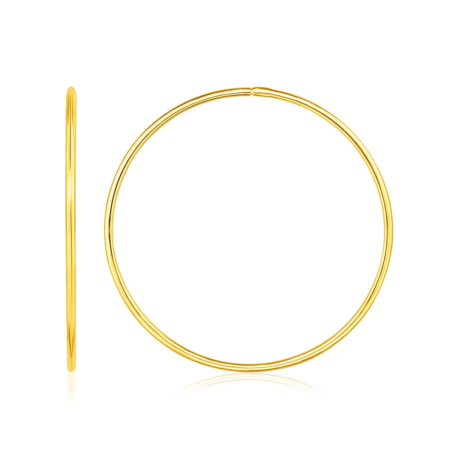 Endless Hoop Style Earrings in 14K Yellow Gold-0