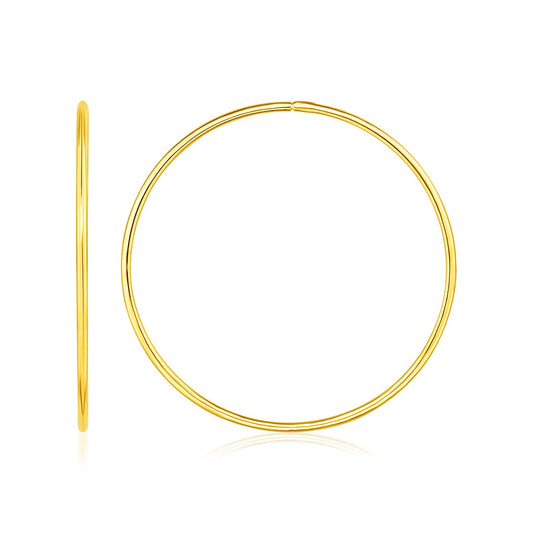 Endless Hoop Style Earrings in 14K Yellow Gold-0