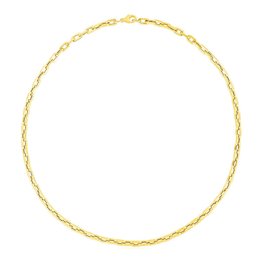 14k Yellow Gold Paperclip Chain Necklace-0