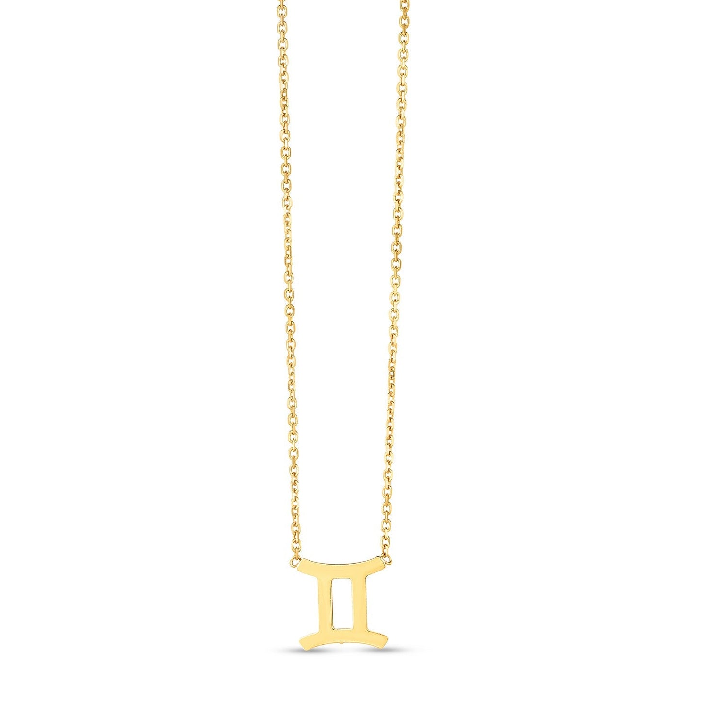 14K Yellow Gold Gemini Necklace-0