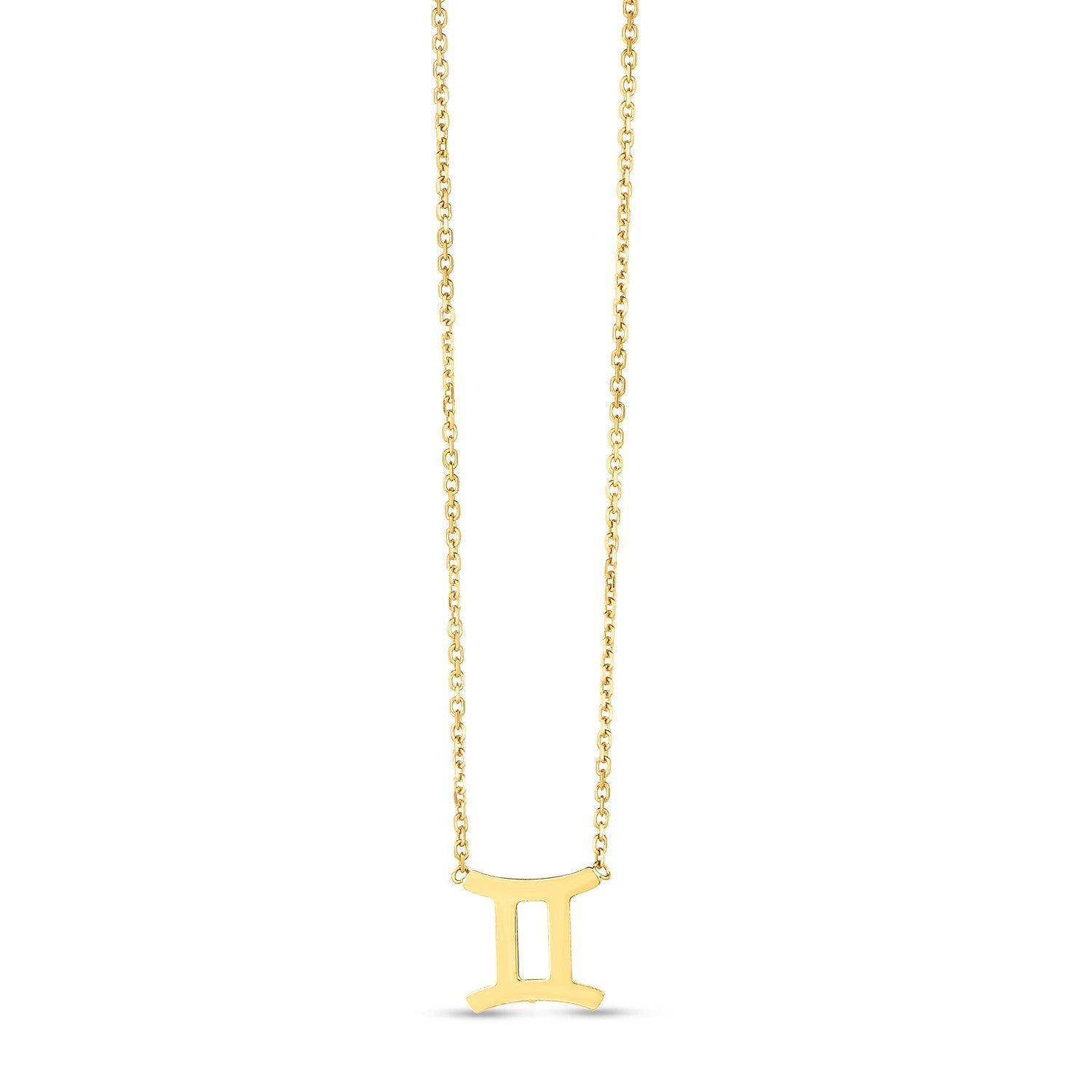 14K Yellow Gold Gemini Necklace-0