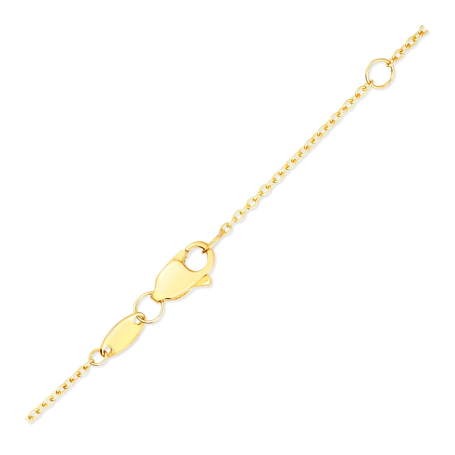 14k Two-Tone Gold Necklace with Interlaced Heart and Arrow Charm-2