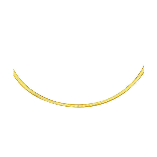 2.5mm 14k Two Tone Gold Reversible Omega Necklace-0