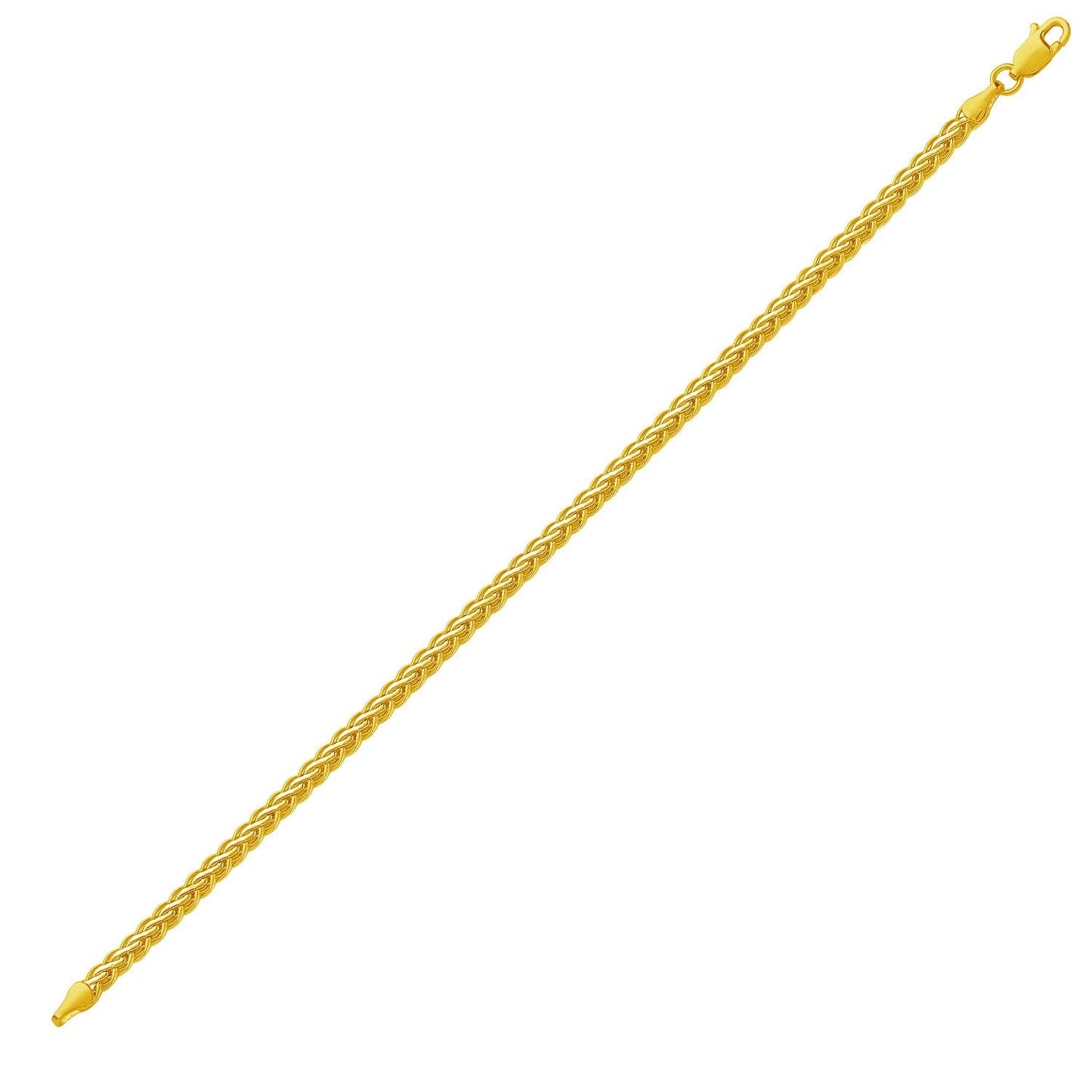 Fine Wheat Chain Bracelet in 10k Yellow Gold-0