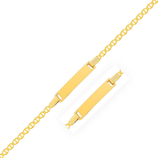 14k Yellow Gold Mariner Style Link Children's ID Bracelet-0