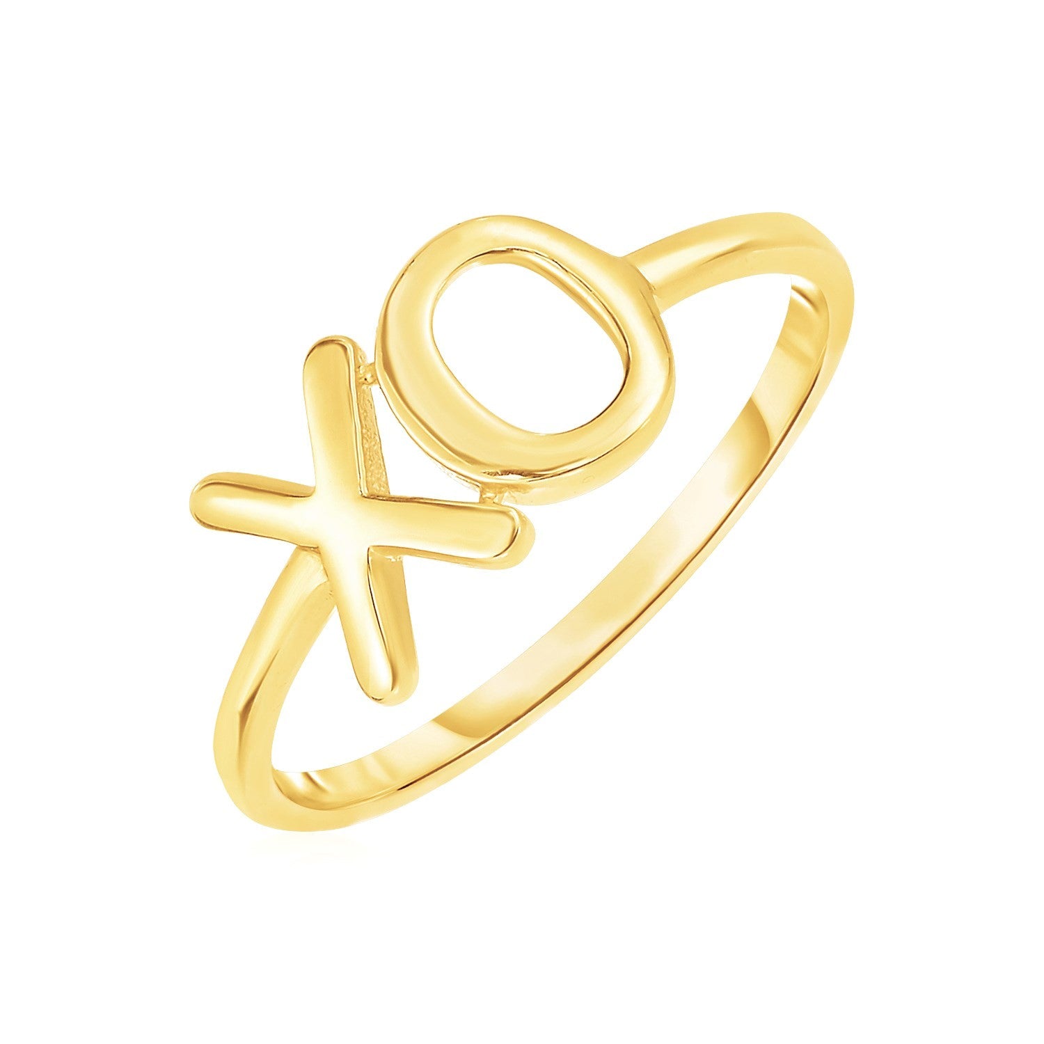 14k Yellow Gold with XO Ring-0