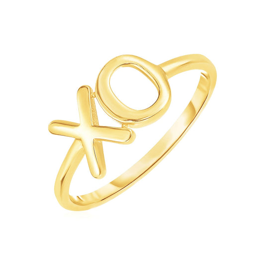 14k Yellow Gold with XO Ring-0