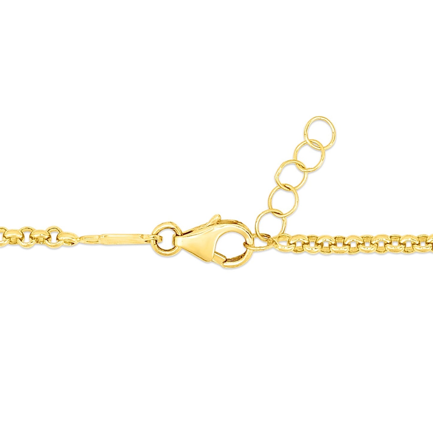 14k Yellow Gold Childrens Bracelet with Enameled Panda Bears-2