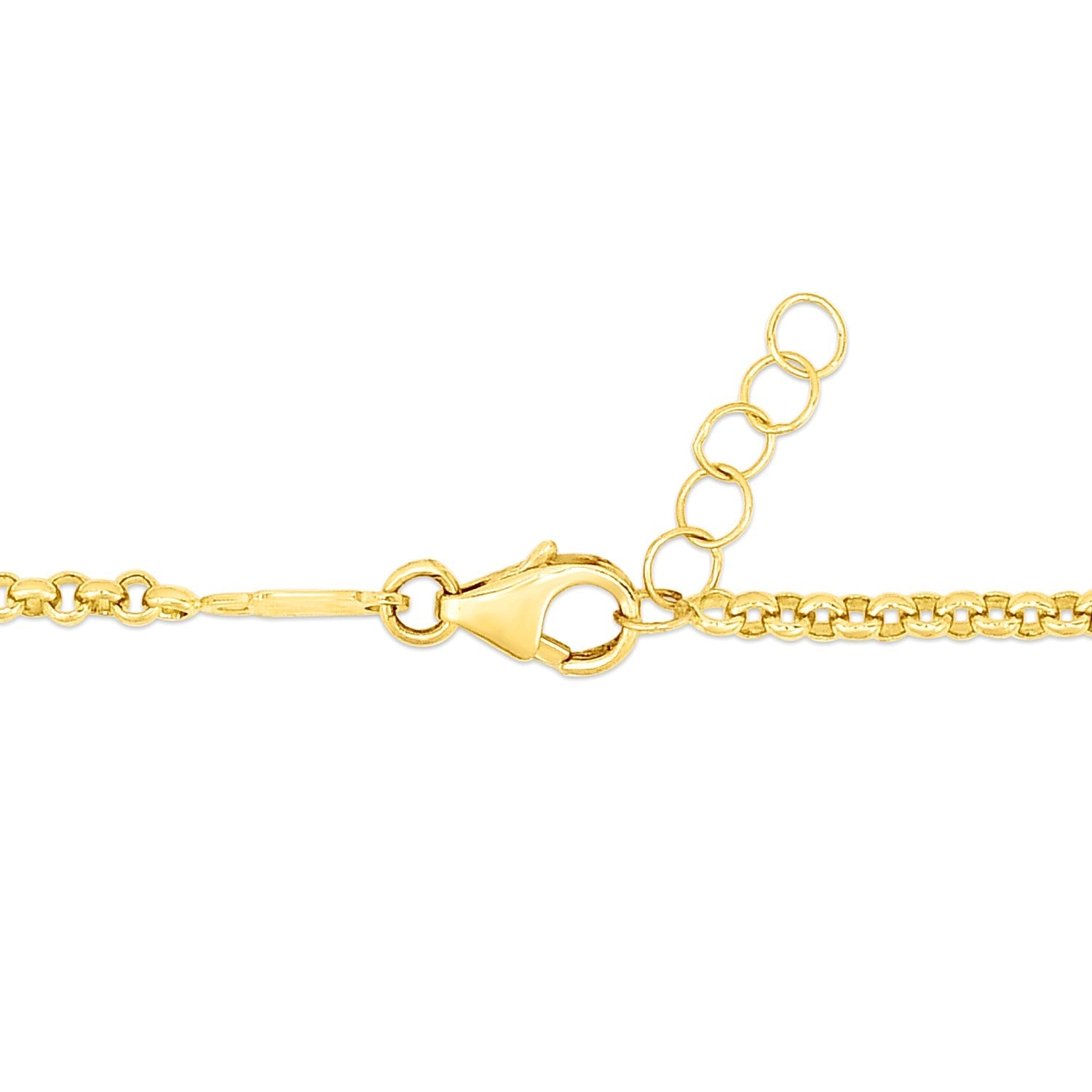 14k Yellow Gold Childrens Bracelet with Enameled Panda Bears-2