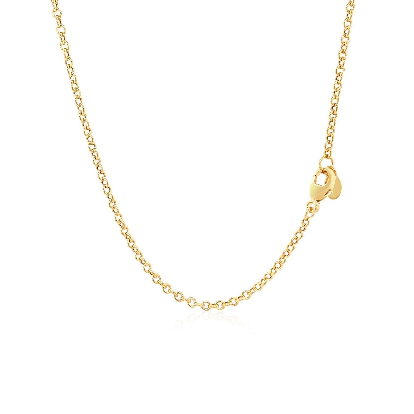 14k Yellow Gold Chain Necklace with Polished Knot-2