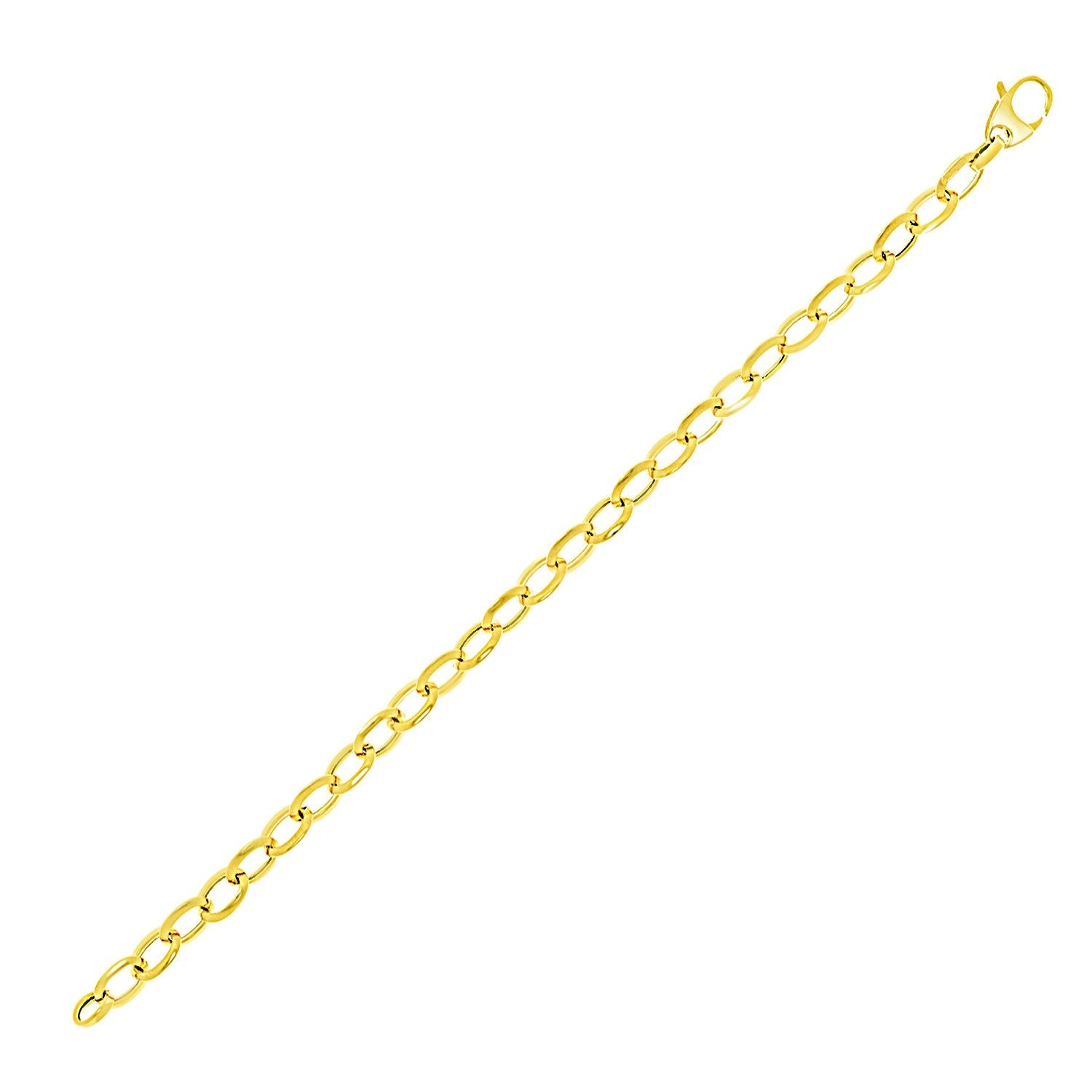 14k Yellow Gold Cable Chain Style Bracelet-0
