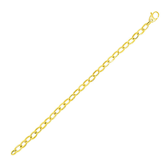 14k Yellow Gold Cable Chain Style Bracelet-0