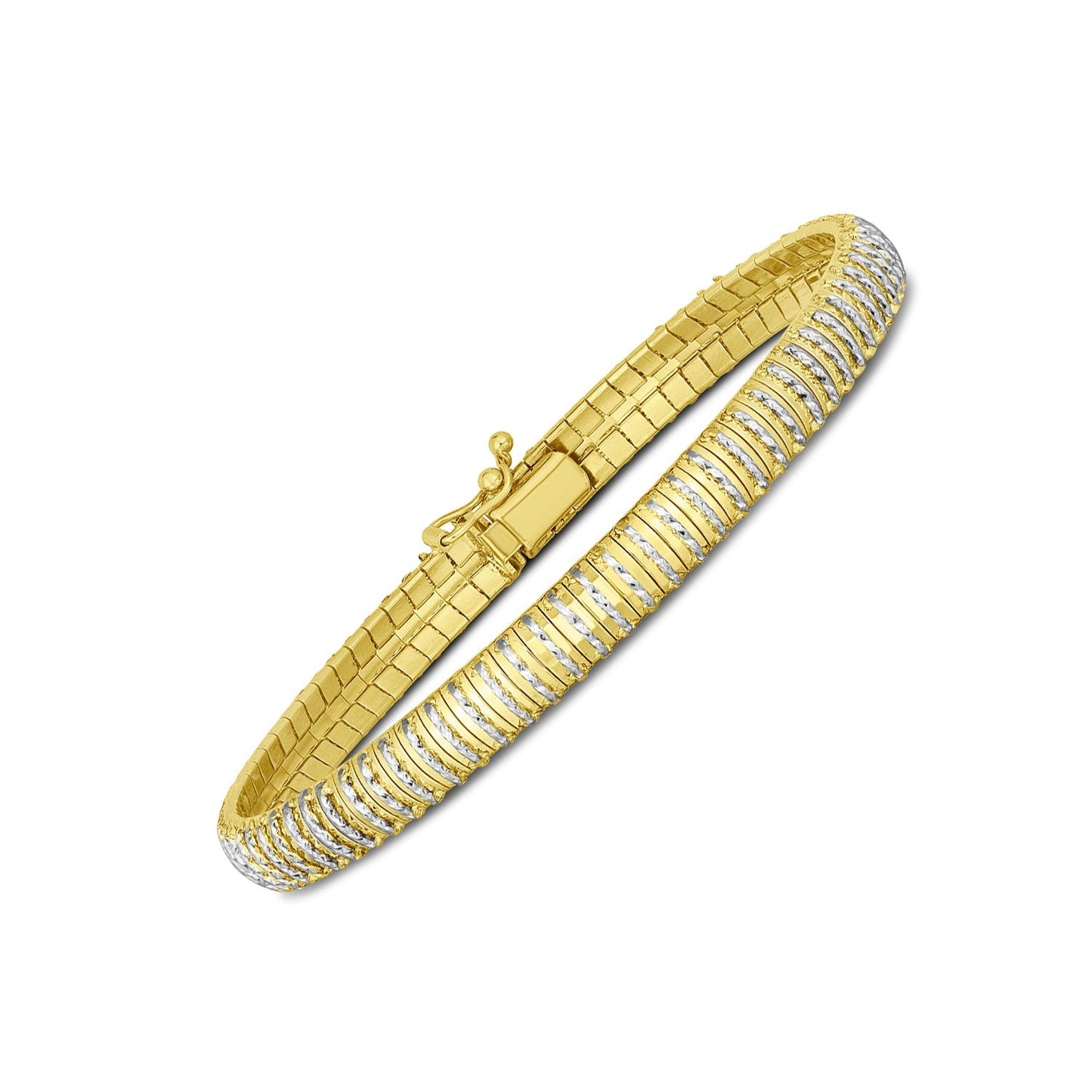 14k Yellow Gold Diamante Flex Bracelet-1