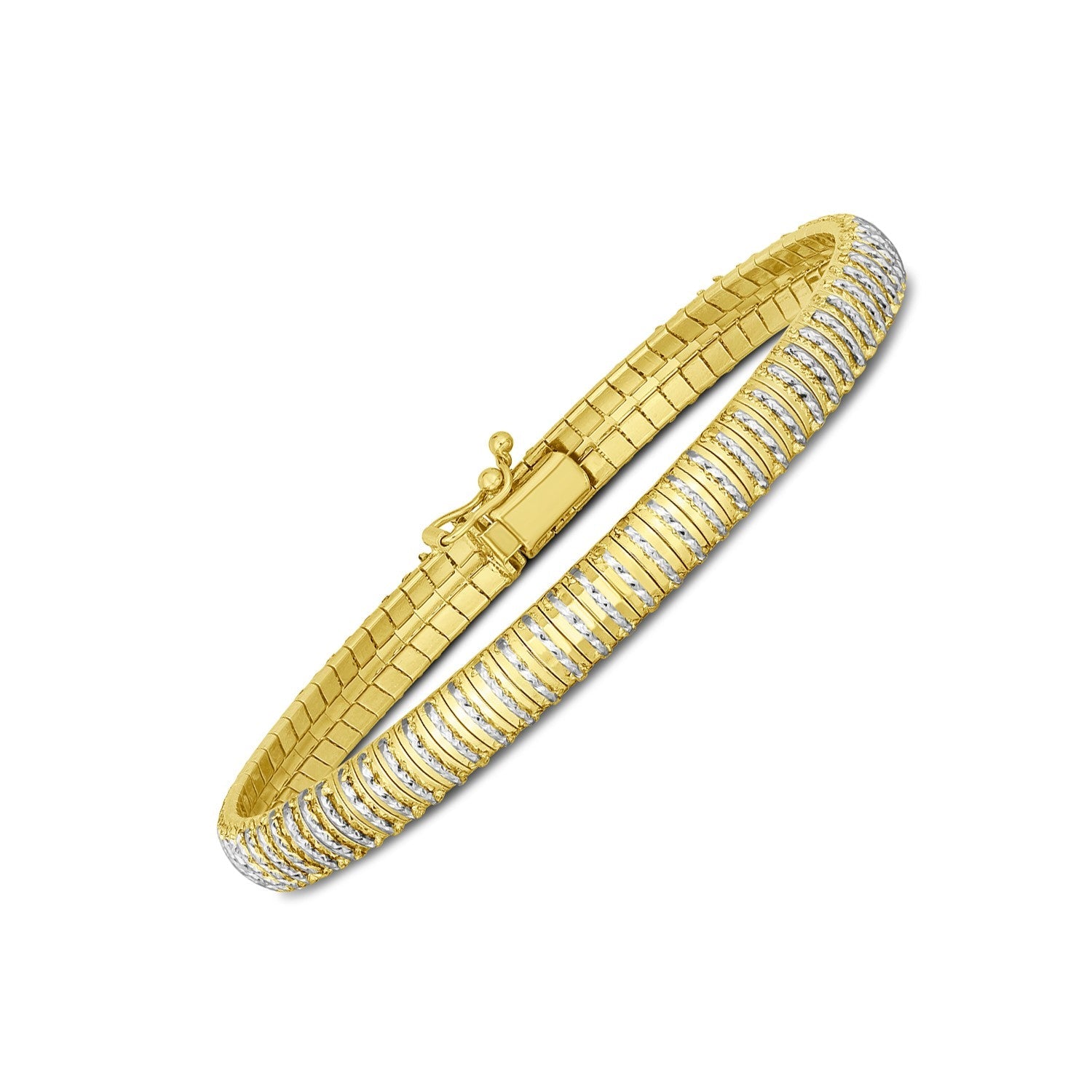 14k Yellow Gold Diamante Flex Bracelet-1