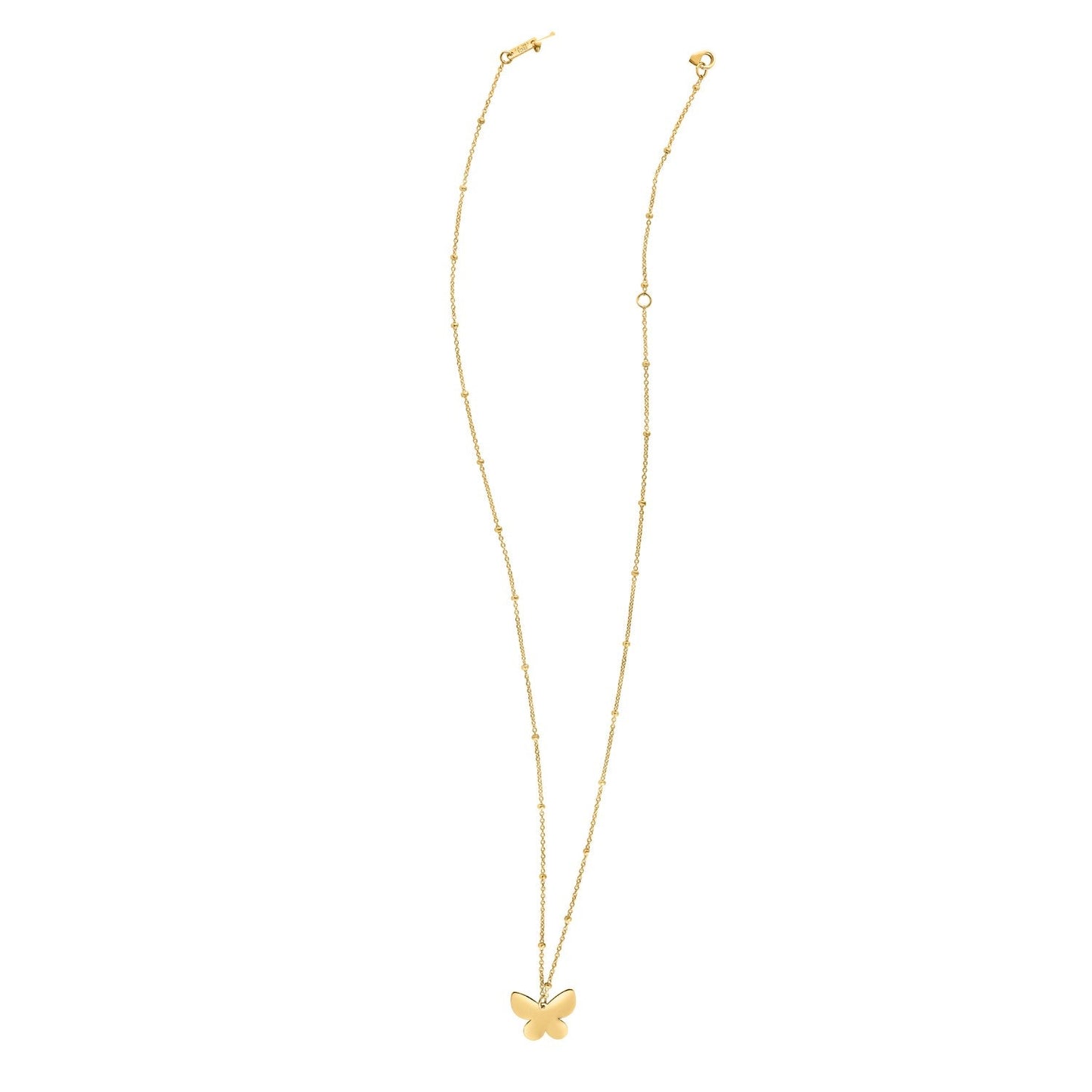 14k Yellow Gold Ppillon Butterfly Necklace-1