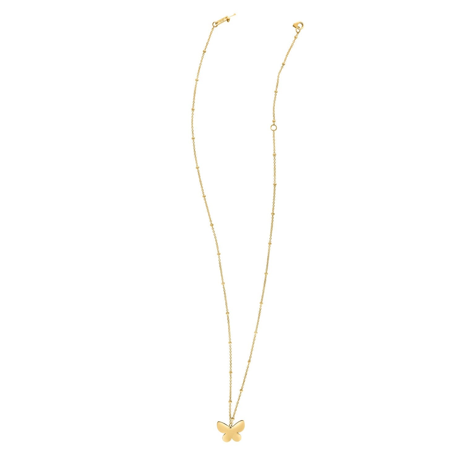 14k Yellow Gold Ppillon Butterfly Necklace-1
