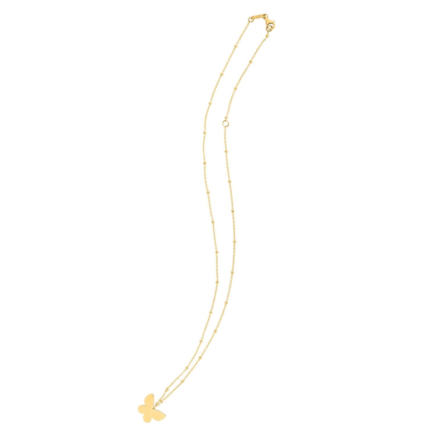 14k Yellow Gold Ppillon Butterfly Necklace-2