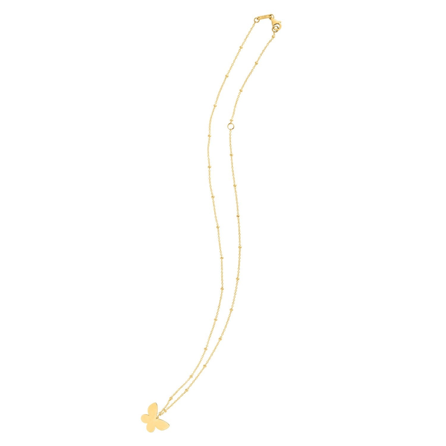 14k Yellow Gold Ppillon Butterfly Necklace-2