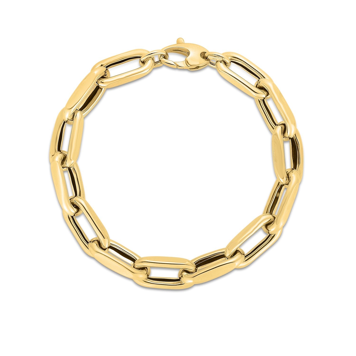 14k Yellow Gold French Cable Link Bracelet (9mm)-1