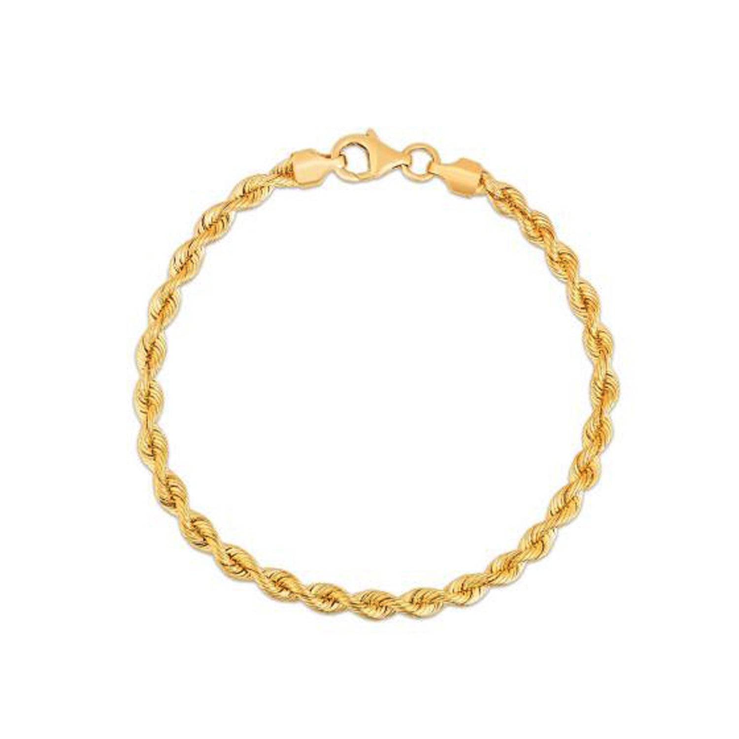 Silk Rope Chain Bracelet in 14k Yellow Gold (3.7 mm)-0