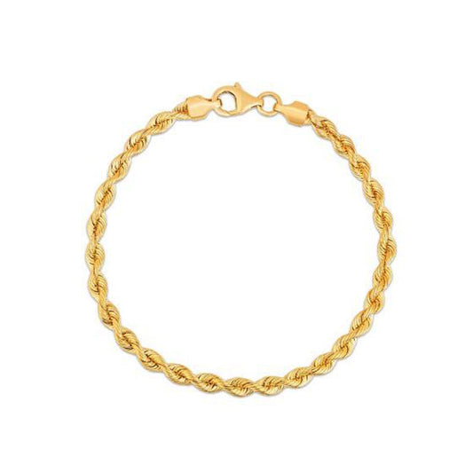 Silk Rope Chain Bracelet in 14k Yellow Gold (3.7 mm)-0