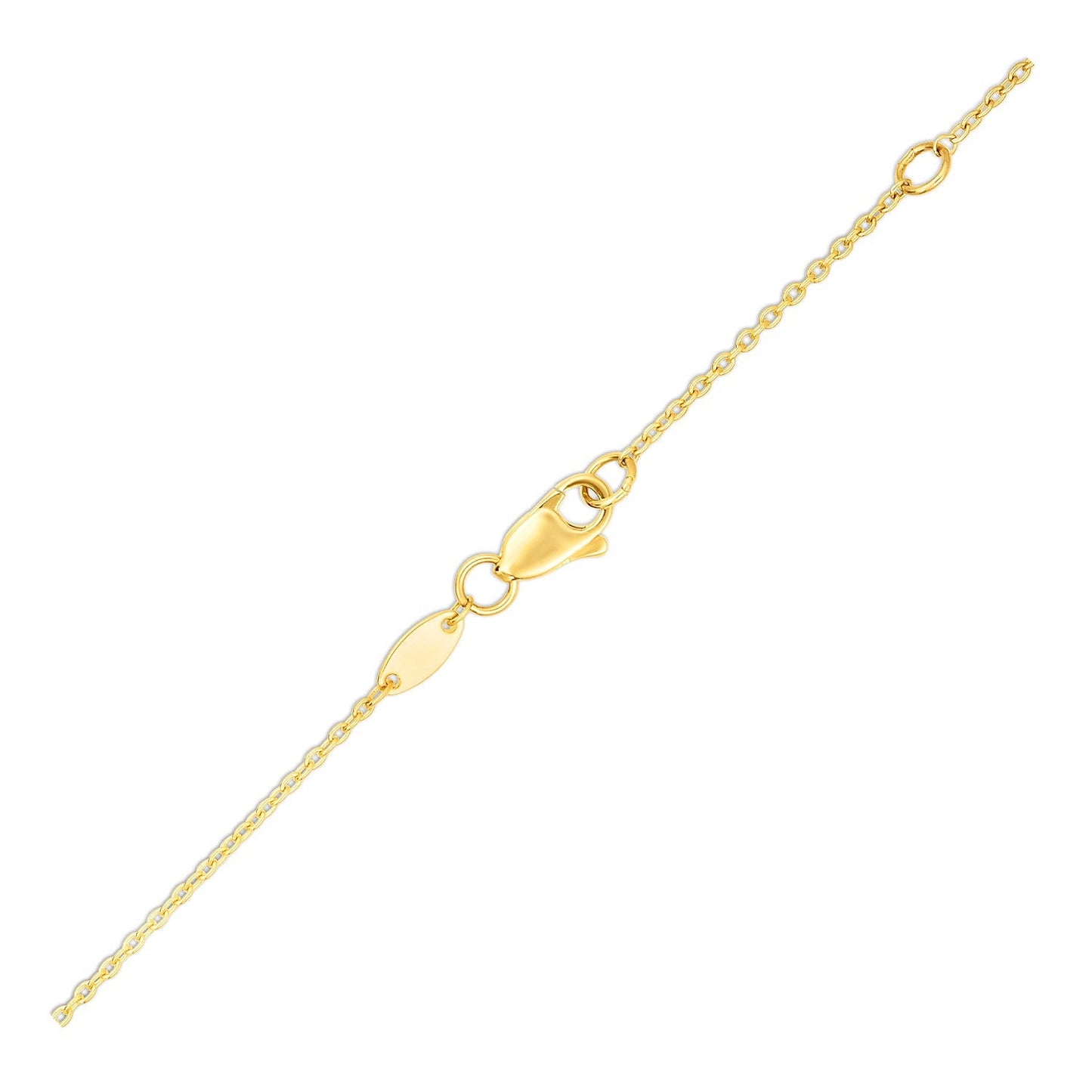 14k Yellow Gold Chain Necklace with Horizontal Arrow Pendant-2